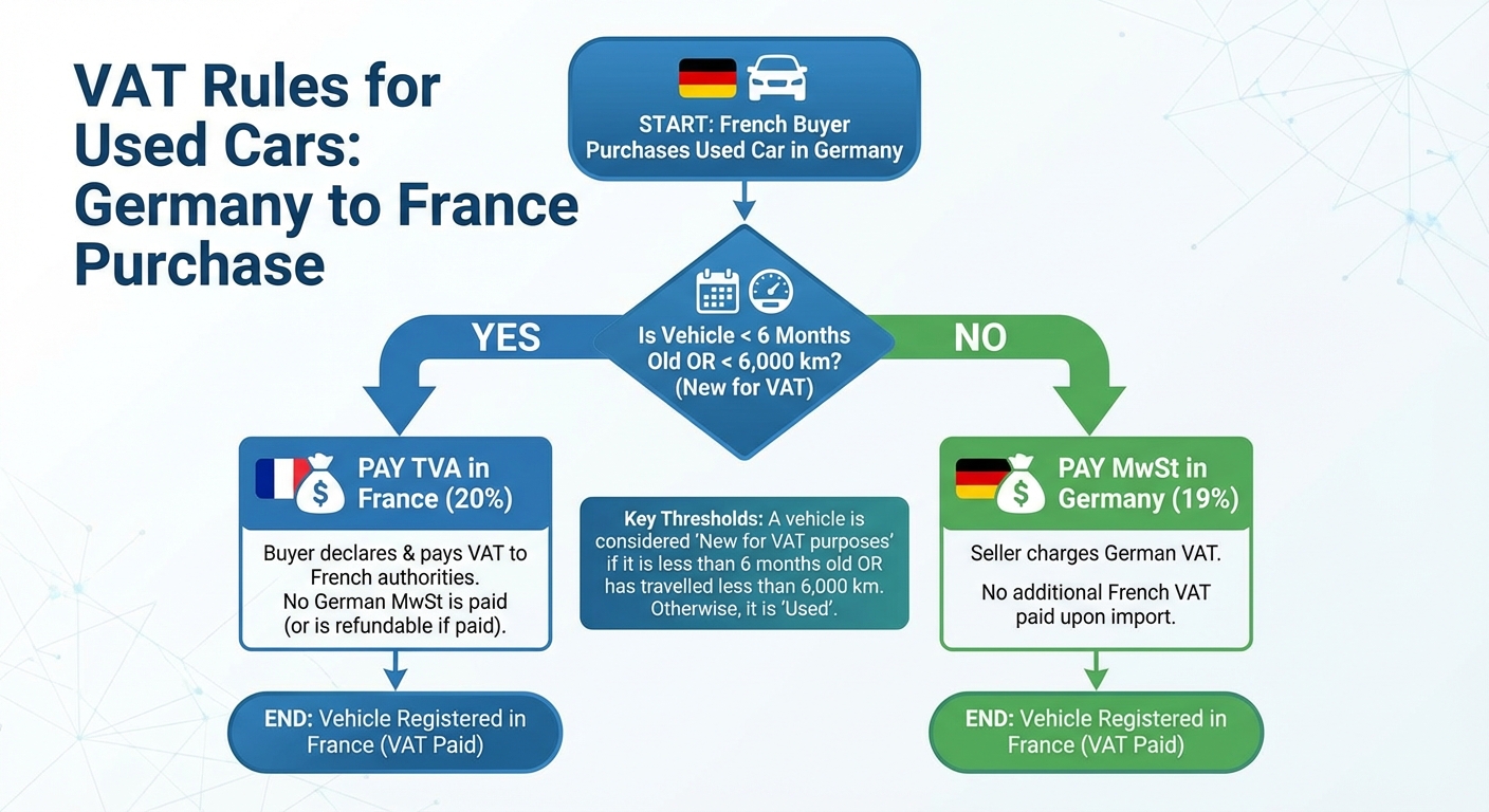 Règles de TVA pour l'achat d'une voiture d'occasion en Allemagne