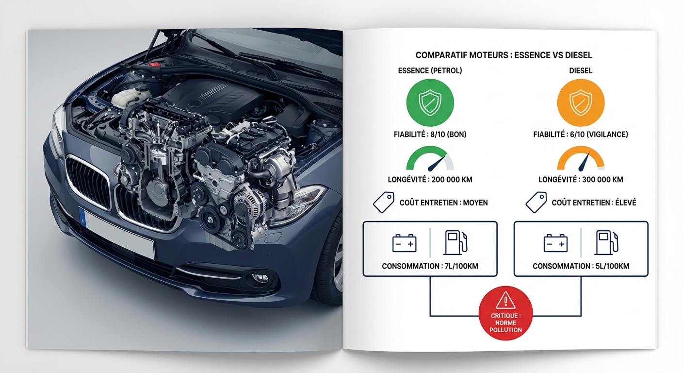 Comparaison de la durabilité des moteurs essence et diesel en occasion