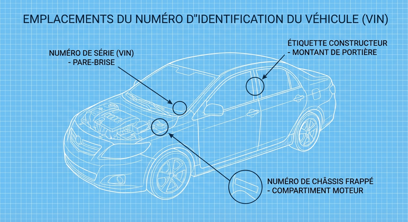 Où trouver le numéro VIN sur une voiture