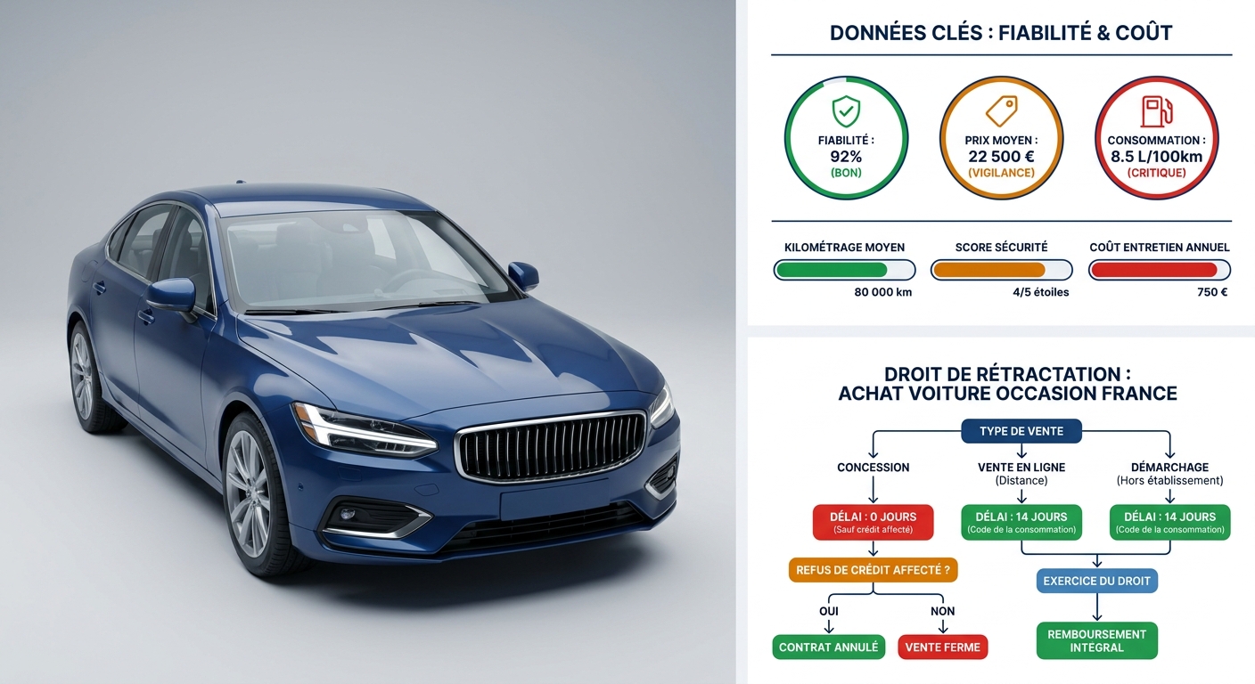 Délais de rétractation bon de commande voiture occasion