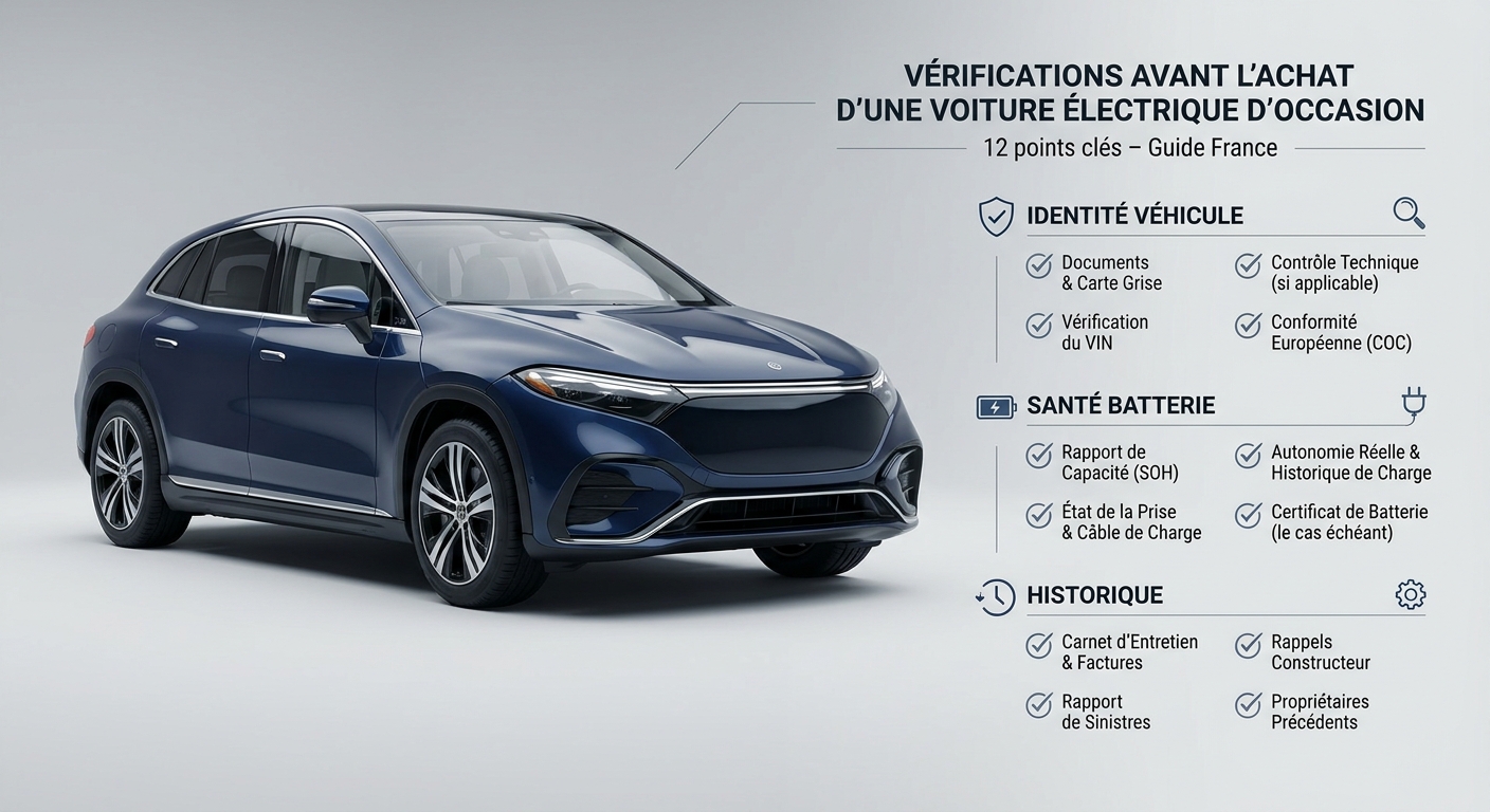 Checklist 12 contrôles avant l'achat d'une voiture électrique d'occasion