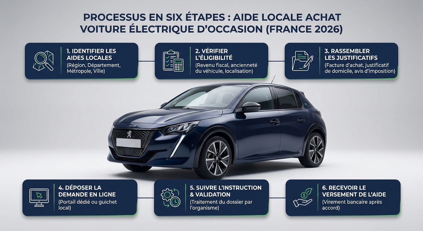 Six étapes pour obtenir une aide locale pour une voiture électrique d'occasion en 2026