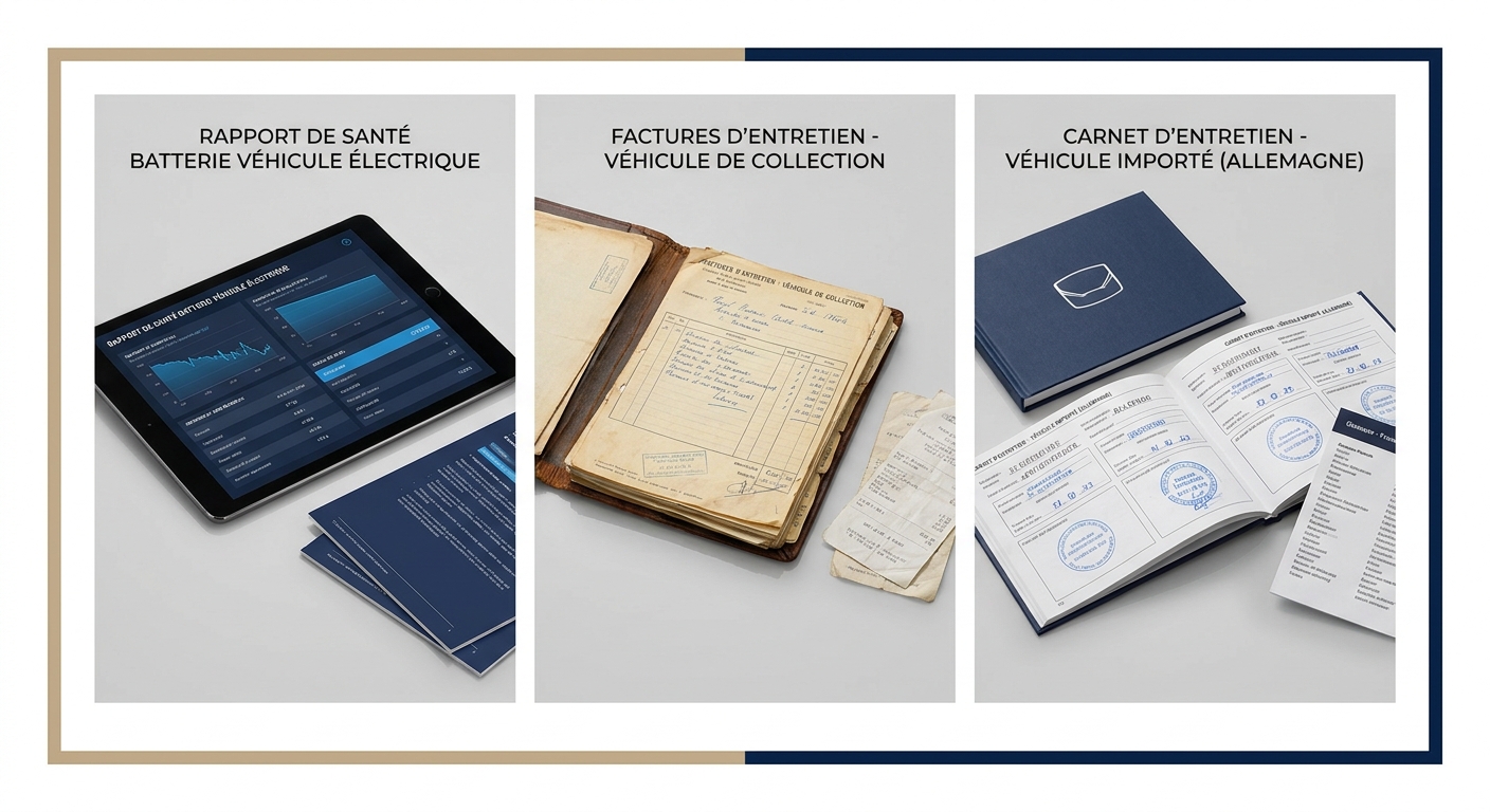Trois cas particuliers de carnets d'entretien : électrique, ancien, import
