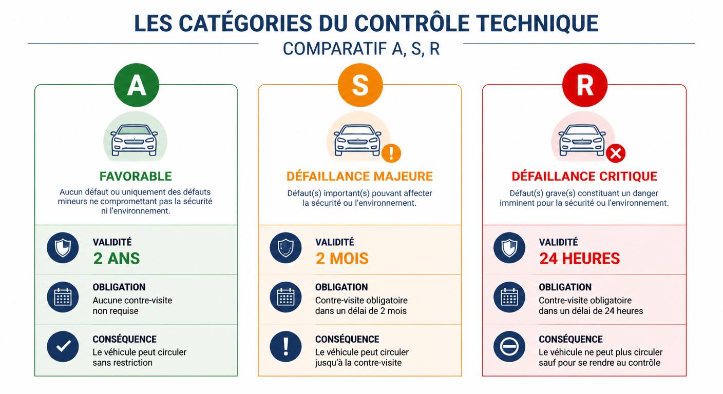 Infographie comparant les timbres A, S et R sur le certificat d'immatriculation