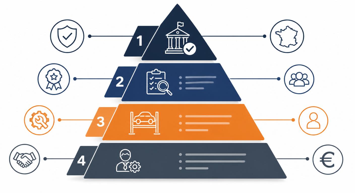 Infographie des 4 sources pour trouver un expert automobile agréé