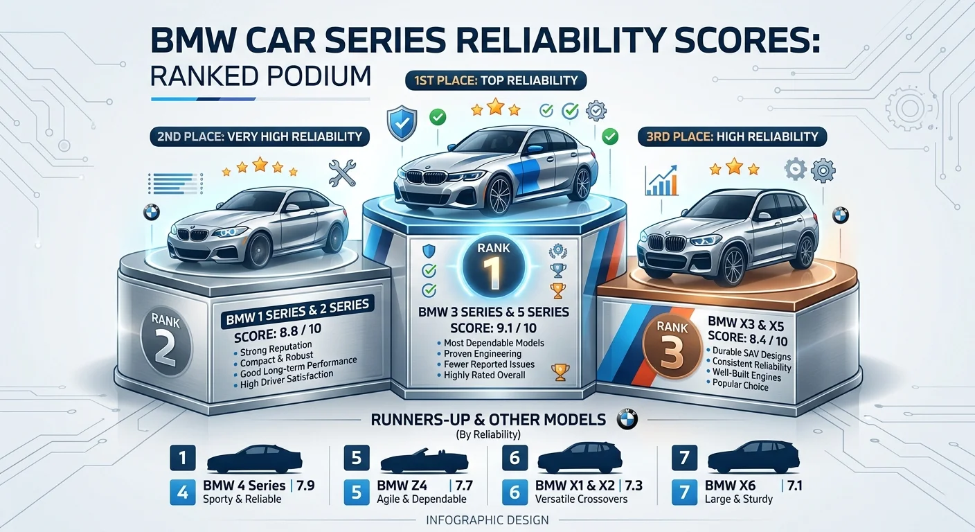 Classement des séries BMW les plus fiables en occasion