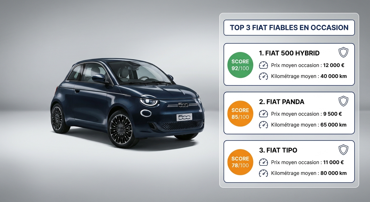 Les trois modeles Fiat les plus fiables en occasion