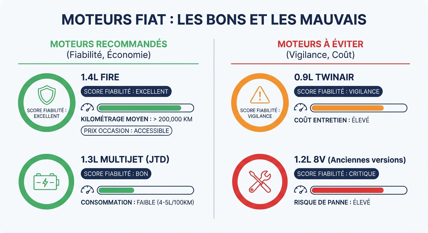 Moteurs Fiat recommandes versus moteurs a eviter