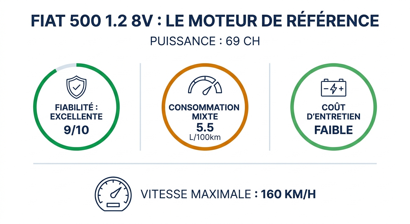 Moteur Fiat 1.2 8v 69ch